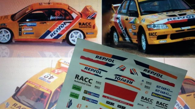 Decal Calca 1/32 Slot Mitsubishi Evo Vii "Respol" S. Fombona Rally Mexico 2004