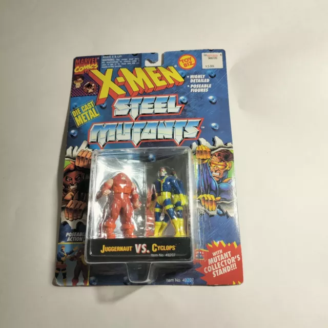 SEALED Marvel X-Men Steel Mutants Juggernaut vs Cyclops Toy Biz Figures