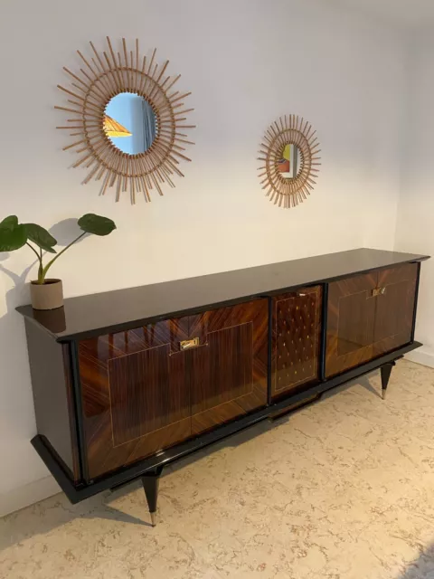 Buffet ENFILADE  ART DECO Ebene de Macassar par NF  unifa 1969 2