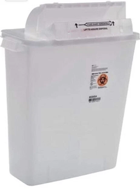 case of 10 Covidien 8536SA SharpSafety Safety in Room Sharps Container
