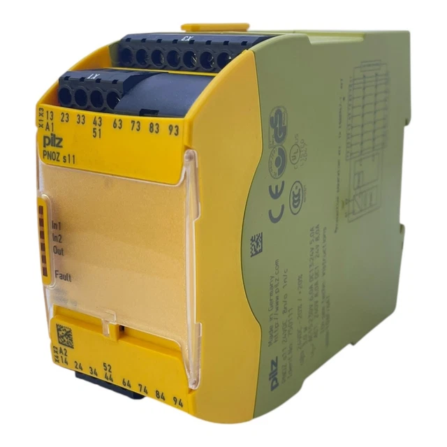 MUSHROOM SAFETY MODULE Safety Relay PNOZ S11 750111 8N/O 1N/C 24V DC ...