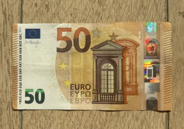 Billet De Banque 50 Euros 2017   Signature M Draghi Série S Italie Lot S035E3