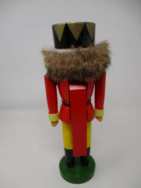 Erzgebirgische Volkskunst Nutcracker Soldier Guard 12" Christmas  Wood Flaws 3