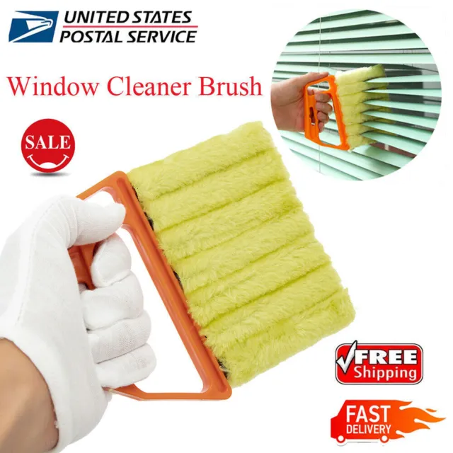 US Microfibre Venetian Blind Brush Window Air Conditioner Duster Dirt Cleaner