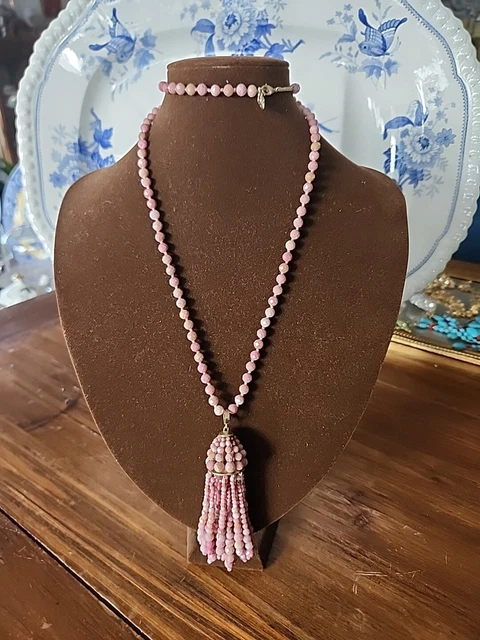 NEW KENDRA SCOTT Sylvia Gold Long Pendant Necklace In Pink Rhodonite 84.95 PicClick