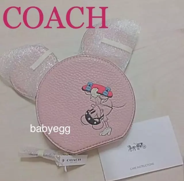 Coach X Disney Mickey Mouse Face-Shaped Porte-Monnaie Japon Limitée