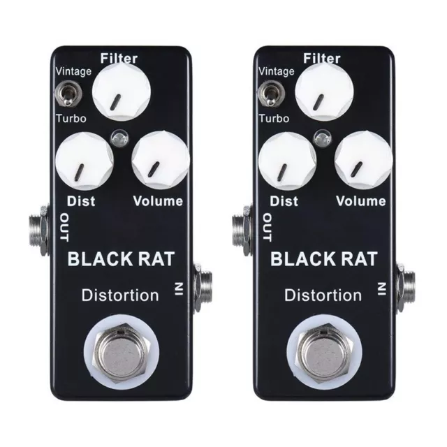 2X Black RAT Distortion pedal efecto guitarra D3S74208