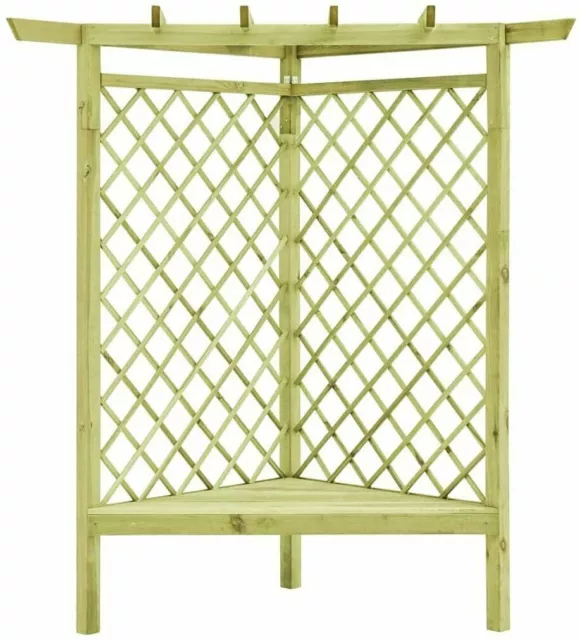 Garden Arbour Seat Pergola Trellis Wood Arch Bench Corner Seat Patio Furniture