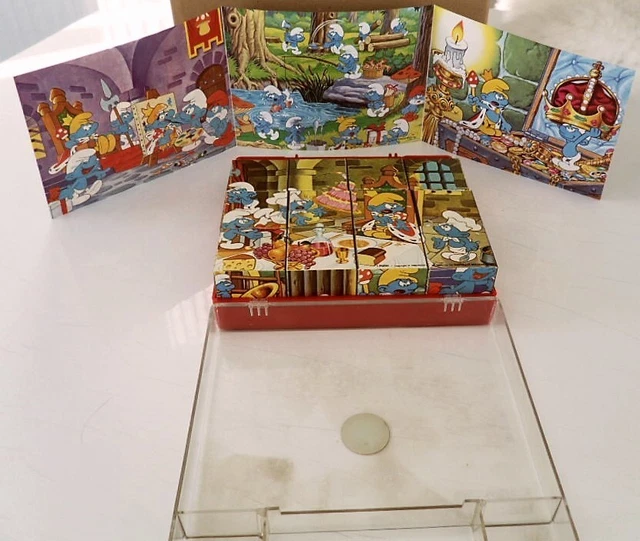 Puzzle Ancien Les Schtroumpfs De Peyo 1982 - Jeu Vintage En Cubes à Collectionner