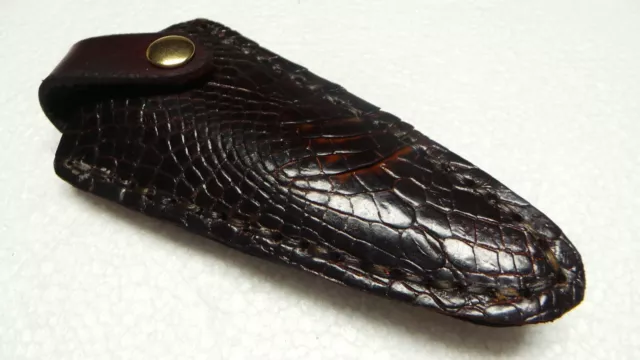 Hand Made Leather 100% Gator Boot Knife Sheath