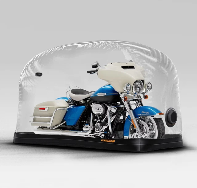 Housse De Protection Capsule Pour Moto Harley Davidson Trike & Big Bike - Transparente, Dimensions 110x110x63 Pouces