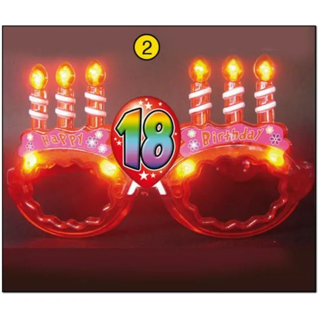 OCCHIALI CON LED - 18 Anni Compleanno Party Sexy Dor296002 EUR 9
