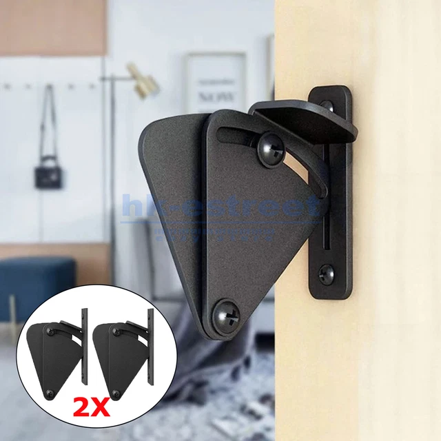 2X Black Frosted Locks for Sliding Barn Wood Door Hardware Gate Lock Door Latch