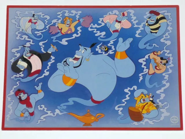 Walt Disney Aladdin Ingenious Genie Cel Promo Card Robin Williams
