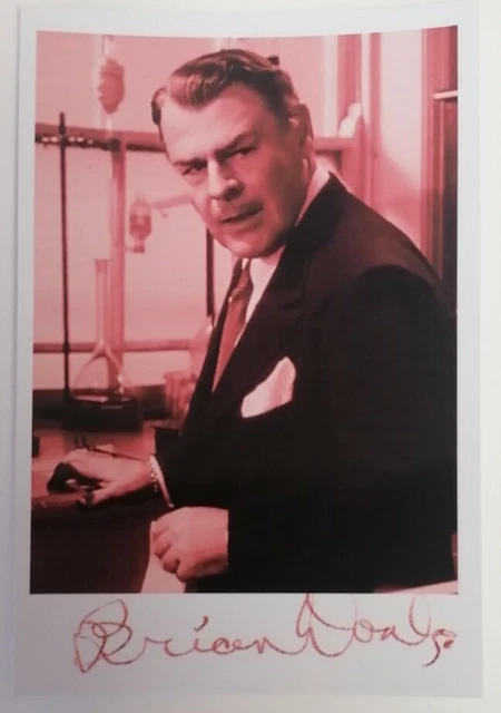 PRINT - Brian Donlevy Hammer Horror Autograph Reprint 6"X4" Photo Print