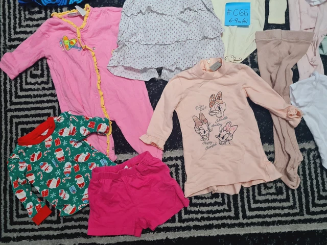 #C66 Enorme pacchetto di vestiti per bambina 6-9 mesi NEXT GEORGE DISNEY ZARA PRIMAR 3