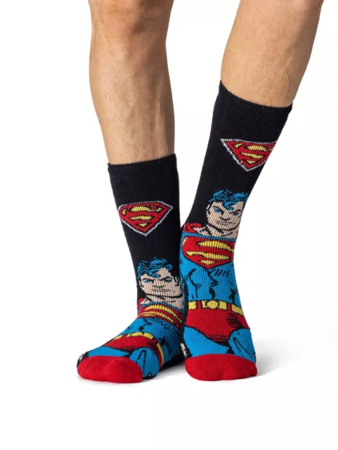 HEAT HOLDERS Lite Licensed DC Character Socks-Superman-Mens 6/11