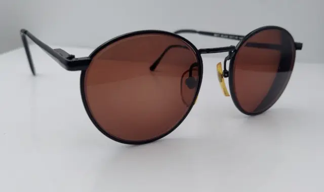 Vintage B-3005 Black Round Metal Sunglasses FRAMES ONLY