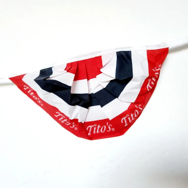 Titos vodka 4th July Bunting Flag PATRIOTIC banner Party Decoration Bar 7.5 ft