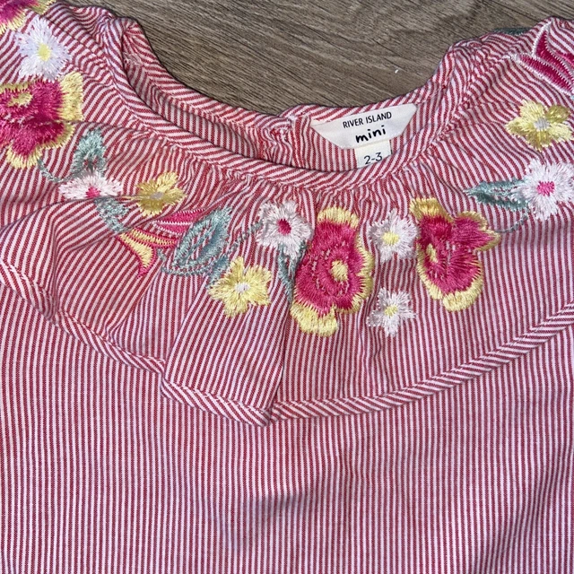 Top floreale RIVER ISLAND MINI ragazze e abito jeans skinny età 2-3 4