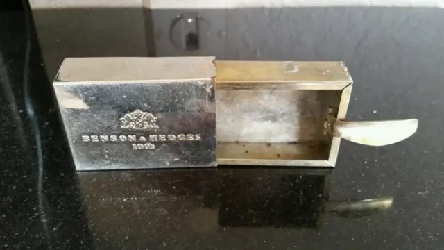 Benson & Hedges 100's Tobacco Advertising Metal Cigaratte Case Ashtray 3
