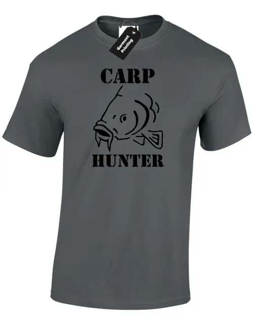 Carp Hunter Mens T Shirt Tee Carp Fishing Fisherman Angling Clothing Top