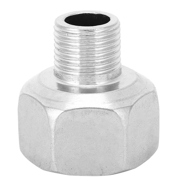 Connettore tubo riduttore testa esagonale acciaio inox filo maschio G1/2 pollici