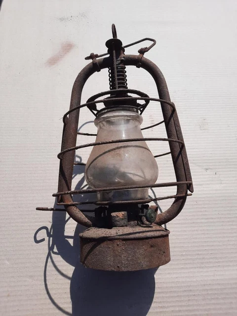 Produktbild von KOTARBAU Öllampe Mit Spiegel & Dochthalter Petroleumlampe 32,5 Cm Höhe