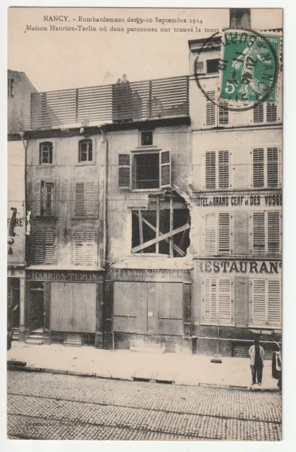 NANCY - Meurthe & Moselle - CPA 54 - Bombardements Guerre  Maison Hanrion Terlin