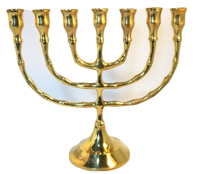 Hebräische Menora aus massiver Bronze, 400 g 17 x 19 cm