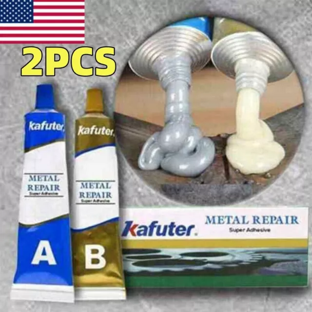 2Pcs Kafuter 60g Industrial Heat Resistance Cold Weld Metal Repair Paste Set USA