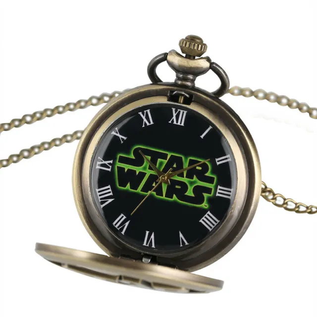 Star Wars Anhänger Bronze Uhr Halskette Mandalorianisch Yoda Darh Vader Obi-Wan Kenobi 3