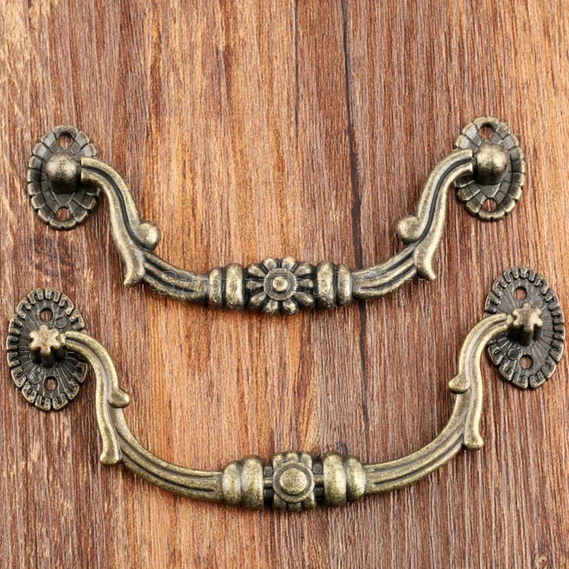 4x Vintage Cabinet Knobs Furniture Drawer Wardrobe Door Pulls Cupboard Handles