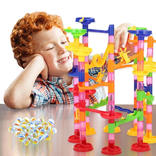 MARBLE RUN RACE Set Construction Building Blocks Track STEM Educational ...