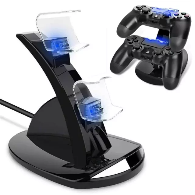 Caricatore Controller Playstation 4 Doppia Stazione Docks Ps4 Joystick Ricarica