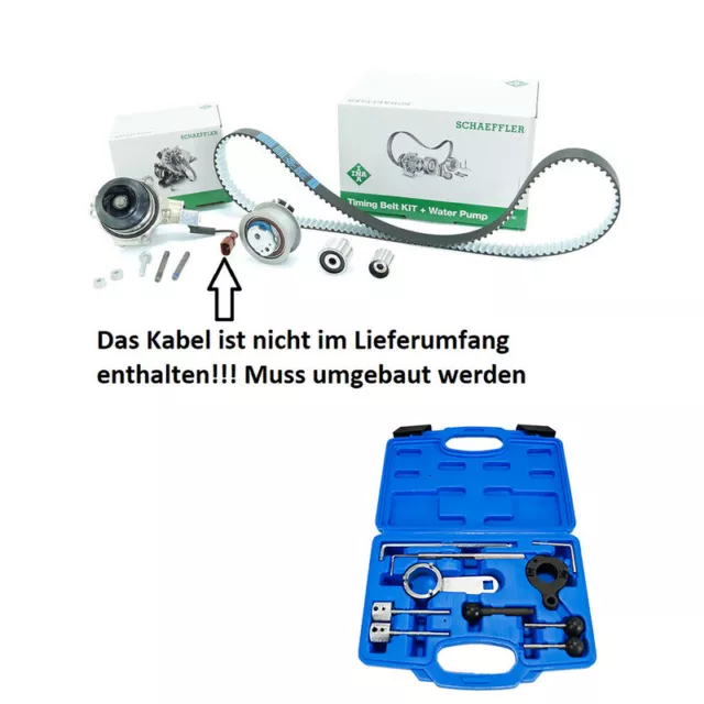Zahnriemensatz +Wasserpumpe+Werkzeug für VW 1.6 2.0 TDI ORIGINAL INA 530065030 T
