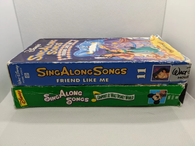 VHS LOT DISNEY’S Sing Along Songs Friend Like Me & Campout at Walt ...