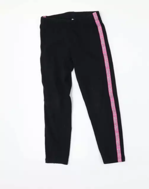 Nutmeg Girls Black Cotton Capri Trousers Size 5-6 Years Regular - LOL Surprise!