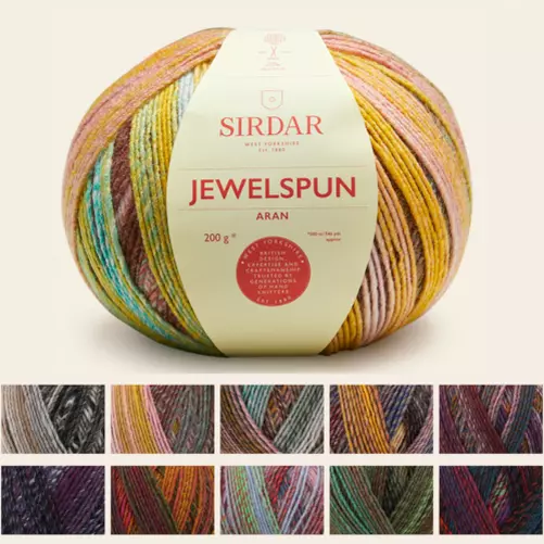 Sirdar Jewelspun Aran 200g Tricot Fil Crochet Laine Tout Nuances Acrylique