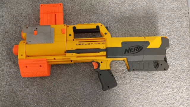 Nerf N Strike Deploy CS-6 Pump Action Blaster Gun + Magazine