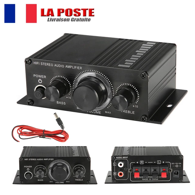2 canaux Amplificateur de puissance HIFI Car Home Stéréo Haut-parleur audio