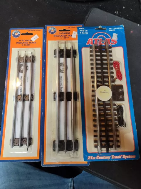 3 piece. Lionel 6-12841/840. Atlas 6010 Insulated Straight Track