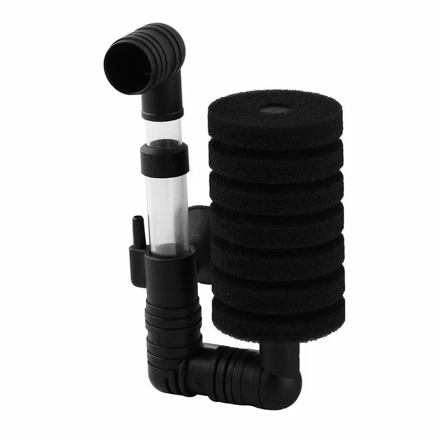Water Aquarium Fish Tank -Sponge Filter Black