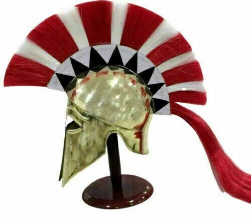 Medieval Corinthian Armor Helmet Greek Larp Sca With Plume Halloween Gift Item