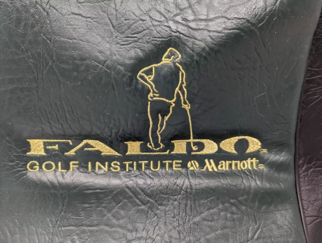 Bolso accesorio de zapatos vintage Nick Faldo Golf Institute Marriott de cuero en relieve 2