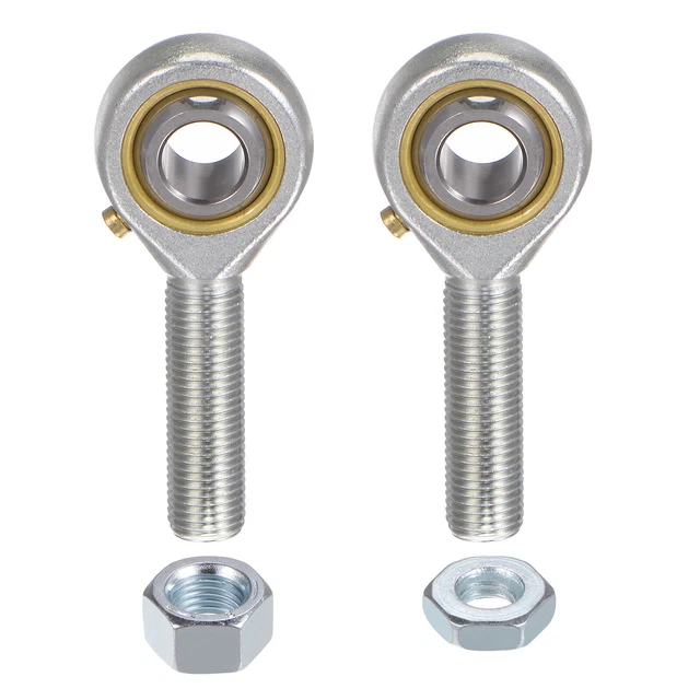 POSB6 3/8" Male Rod End Set - 2pcs of 3/8-24 Left and Right Thread with Jam Nut