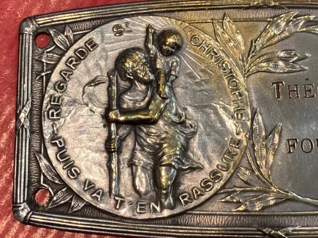 SAINT CHRISTOPHE - Ancienne Plaque De Voiture Émaillée - Medaille  Automobile EUR 30,00 - PicClick FR