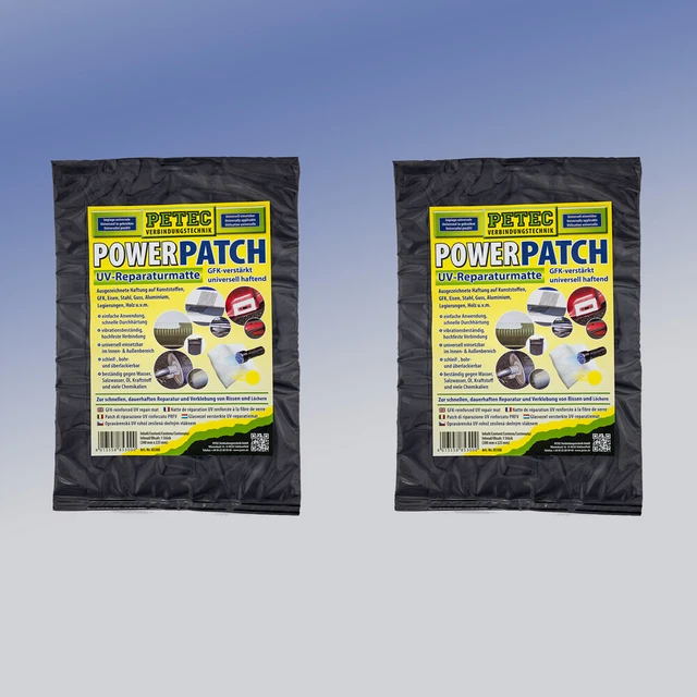 2 x PETEC 85300 POWER Patch Matte UV-Reparaturmatte 225 x 300 mm