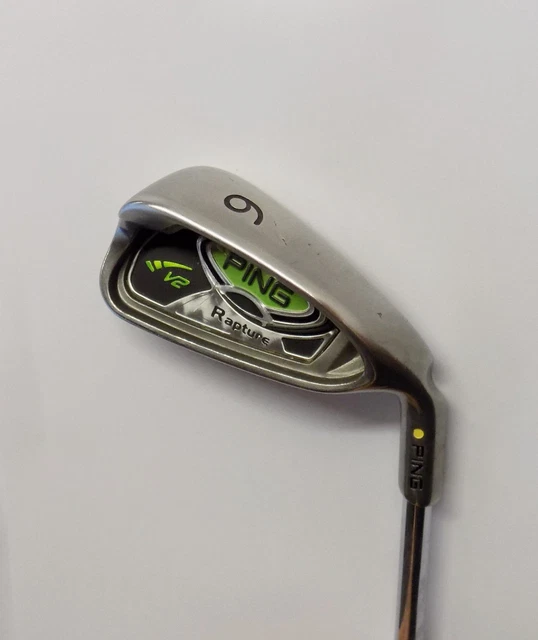 Ping Rapture Titanium PING RAPTURE V2 puntos amarillos 6 hierro AWT eje de acero regular ...