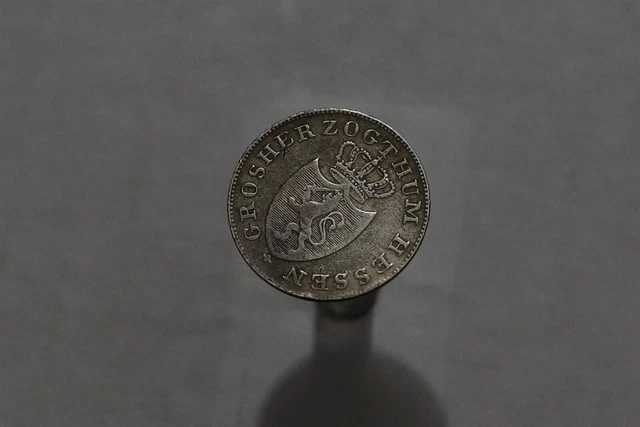🧭 🇩🇪 Germany HESSEN 6 KREUZER 1833 SILVER B56 #K9892